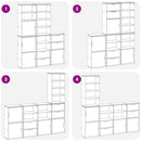 sidekabinetter 5 stk ODDA 40x24x79 cm massivt fyrretræ hvid