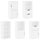sidekabinetter 5 stk ODDA 40x24x79 cm massivt fyrretræ hvid