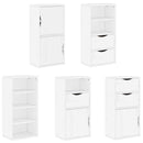 sidekabinetter 5 stk ODDA 40x24x79 cm massivt fyrretræ hvid