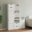 sidekabinetter 5 stk ODDA 40x24x79 cm massivt fyrretræ hvid