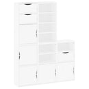 sidekabinetter 5 stk ODDA 40x24x79 cm massivt fyrretræ hvid