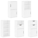 sidekabinetter 5 stk ODDA 40x24x79 cm massivt fyrretræ hvid