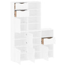 sidekabinetter 5 stk ODDA 40x24x79 cm massivt fyrretræ hvid