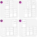 sidekabinetter 5 stk ODDA 40x24x79 cm massivt fyrretræ