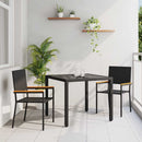 Have Spisebordssæt 3 pcs Sort polyrattan