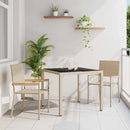 Have Spisebordssæt 3 pcs Beige polyrattan