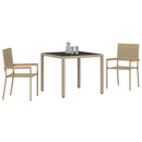 Have Spisebordssæt 3 pcs Beige polyrattan