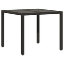 Have Spisebordssæt 5 pcs Sort polyrattan