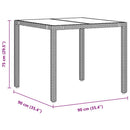 Have Spisebordssæt 5 pcs Sort polyrattan