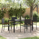 Have Spisebordssæt 5 pcs Sort polyrattan