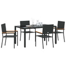 Have Spisebordssæt 5 pcs Sort polyrattan