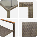 Have Spisebordssæt 5 pcs Grå polyrattan