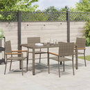 Have Spisebordssæt 5 pcs Grå polyrattan