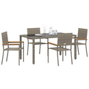 Have Spisebordssæt 5 pcs Grå polyrattan