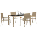 Have Spisebordssæt 5 stk. Beige polyrattan