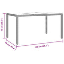Have Spisebordssæt 5 stk. Beige polyrattan
