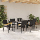 Have Spisebordssæt 7 pcs Sort polyrattan