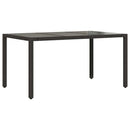 Have Spisebordssæt 7 pcs Sort polyrattan