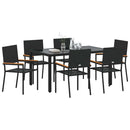Have Spisebordssæt 7 pcs Sort polyrattan