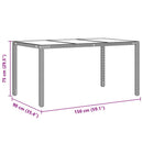 Have Spisebordssæt 7 pcs Sort polyrattan