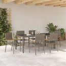 Have Spisebordssæt 7 pcs Grå polyrattan