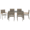 Have Spisebordssæt 7 pcs Grå polyrattan