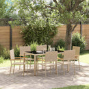 Have Spisebordssæt 7 pcs Beige polyrattan