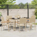 Have Spisebordssæt 7 pcs Beige polyrattan