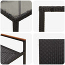 Have Spisebordssæt 7 pcs Sort polyrattan