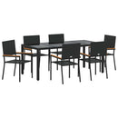 Have Spisebordssæt 7 pcs Sort polyrattan
