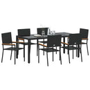 Have Spisebordssæt 7 pcs Sort polyrattan