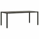 Have Spisebordssæt 9 pcs Sort polyrattan
