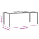 Have Spisebordssæt 9 pcs Sort polyrattan