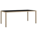 Have Spisebordssæt 9 pcs Beige polyrattan