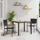 Have Spisebordssæt 3 pcs Sort polyrattan