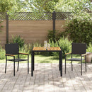 Have Spisebordssæt 3 pcs Sort polyrattan