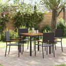 Have Spisebordssæt 5 pcs Sort polyrattan