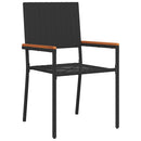 Have Spisebordssæt 5 pcs Sort polyrattan