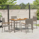 Have Spisebordssæt 5 pcs Grå polyrattan