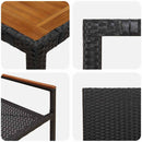 Have Spisebordssæt 7 pcs Sort polyrattan