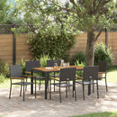 Have Spisebordssæt 7 pcs Sort polyrattan