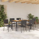 Have Spisebordssæt 7 pcs Sort polyrattan