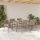 Have Spisebordssæt 7 pcs Grå polyrattan
