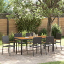 Have Spisebordssæt 7 pcs Sort polyrattan