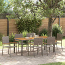 Have Spisebordssæt 7 pcs Grå polyrattan