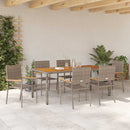 Have Spisebordssæt 7 pcs Grå polyrattan
