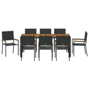 Have Spisebordssæt 9 pcs Sort polyrattan