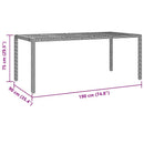 Have Spisebordssæt 9 pcs Sort polyrattan