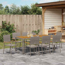 Have Spisebordssæt 9 pcs Grå polyrattan