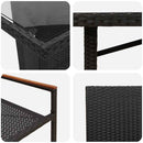 Have Spisebordssæt 7 pcs Sort polyrattan